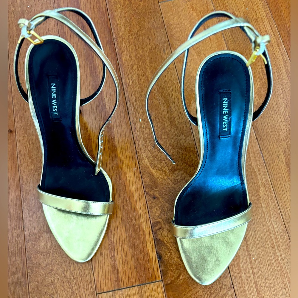 Gold Nine West Heels